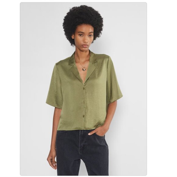 Aritzia Wilfred Beso Shirt | Light Birch | White | Size L - Picture 3 of 3